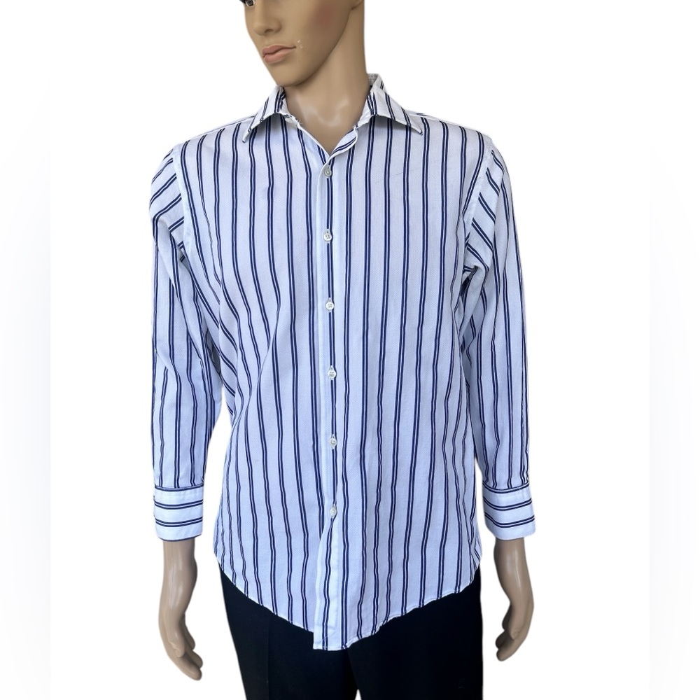 Brooks Brothers Luxury Shirt Collection Men's Blue Striped Shirt